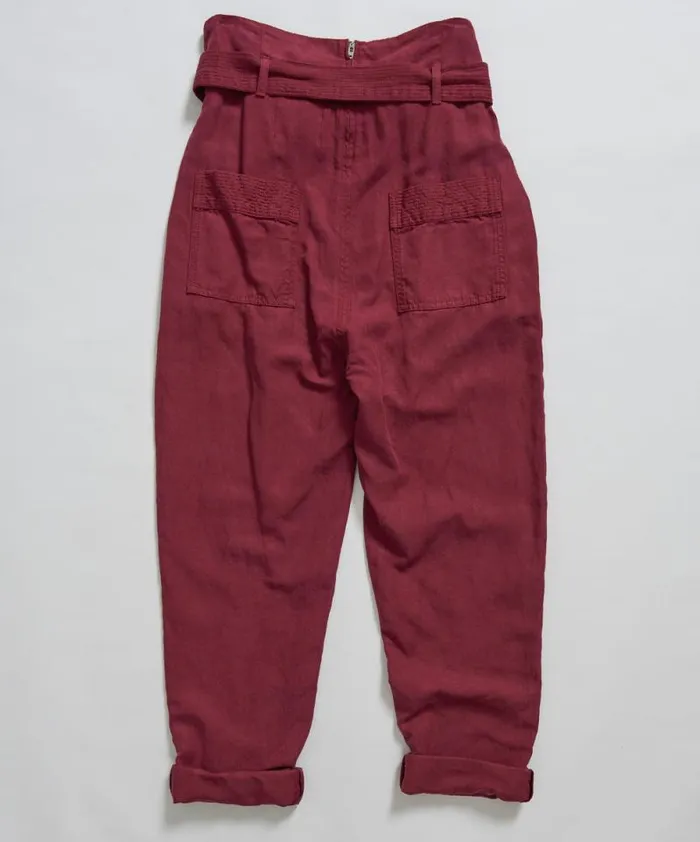Women OXBLOOD LINEN HIGH WAIST SOHO PANTS One Teaspoon Bottoms Women OXBLOOD LINEN HIGH WAIST SOHO PANTS One Teaspoon Bottoms