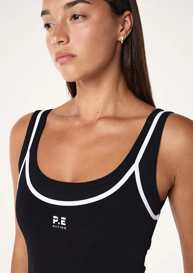 Women PE Nation FORWARD ONE PIECE IN BLACK StudioSoft