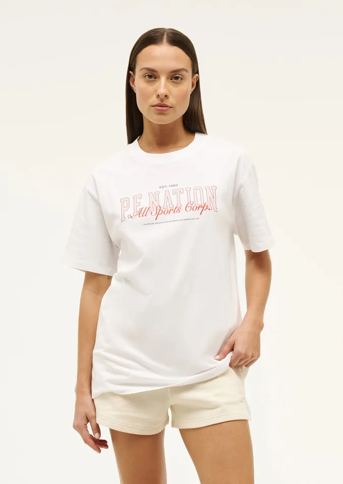Women PE Nation FULL OUT TEE IN OPTIC WHITE Tees