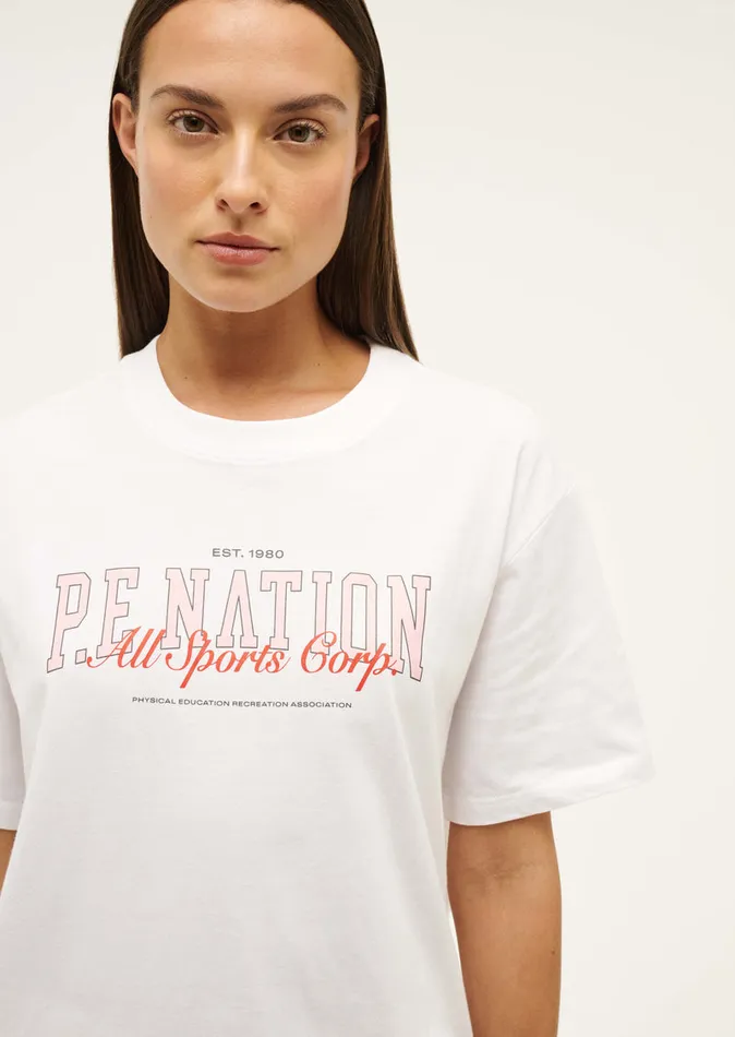 Women PE Nation FULL OUT TEE IN OPTIC WHITE Tees