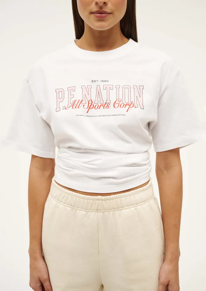 Women PE Nation FULL OUT TEE IN OPTIC WHITE Tees