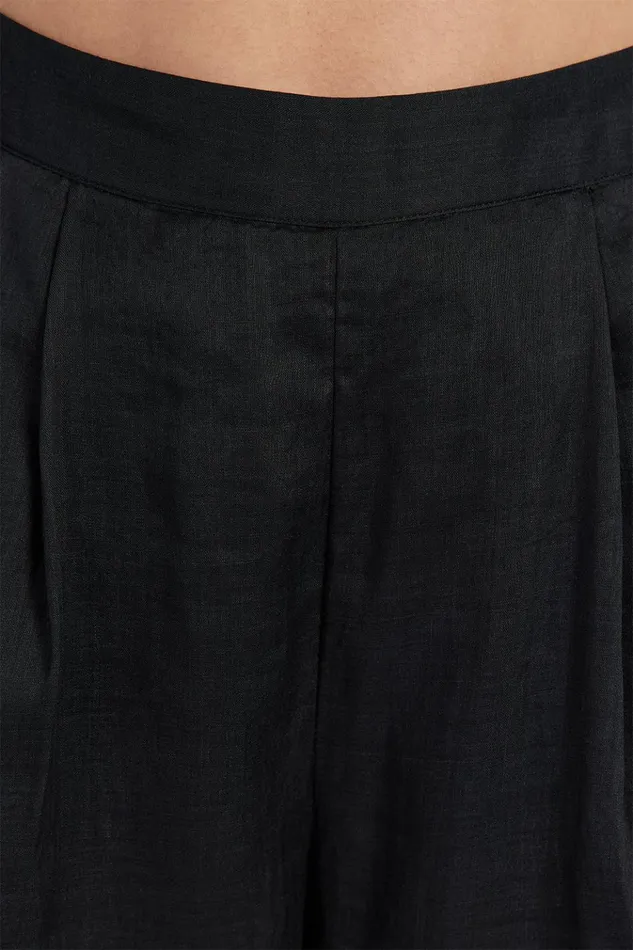 Women Pants DISSH KAI BLACK RAMIE RESORT PANT