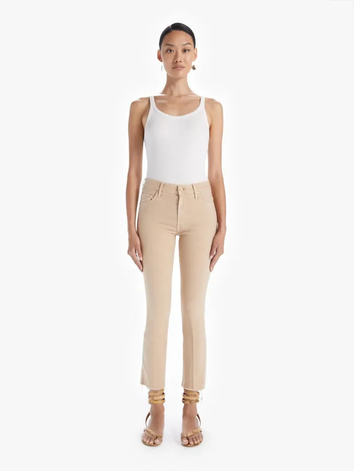Women Pants Mother Denim The Insider Ankle Fray Khaki