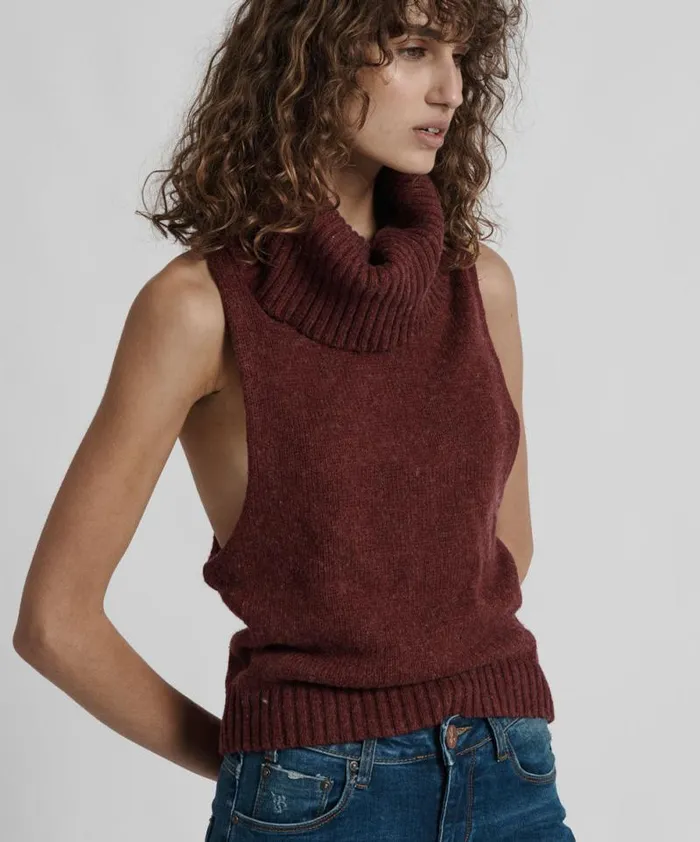Women PARISIENNE ROLL NECK TOP One Teaspoon Tops Women PARISIENNE ROLL NECK TOP One Teaspoon Tops