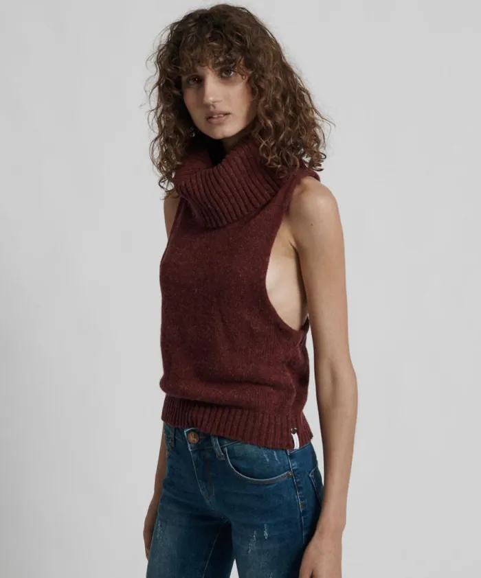 Women PARISIENNE ROLL NECK TOP One Teaspoon Tops Women PARISIENNE ROLL NECK TOP One Teaspoon Tops