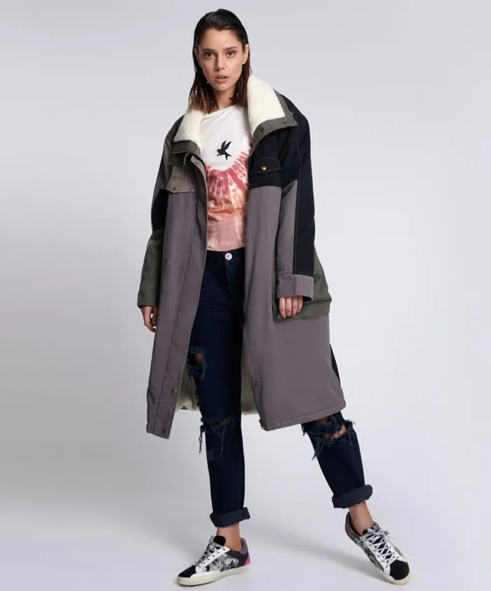 Women PATCHWORK UTILITY DEFENDER COAT One Teaspoon Jackets