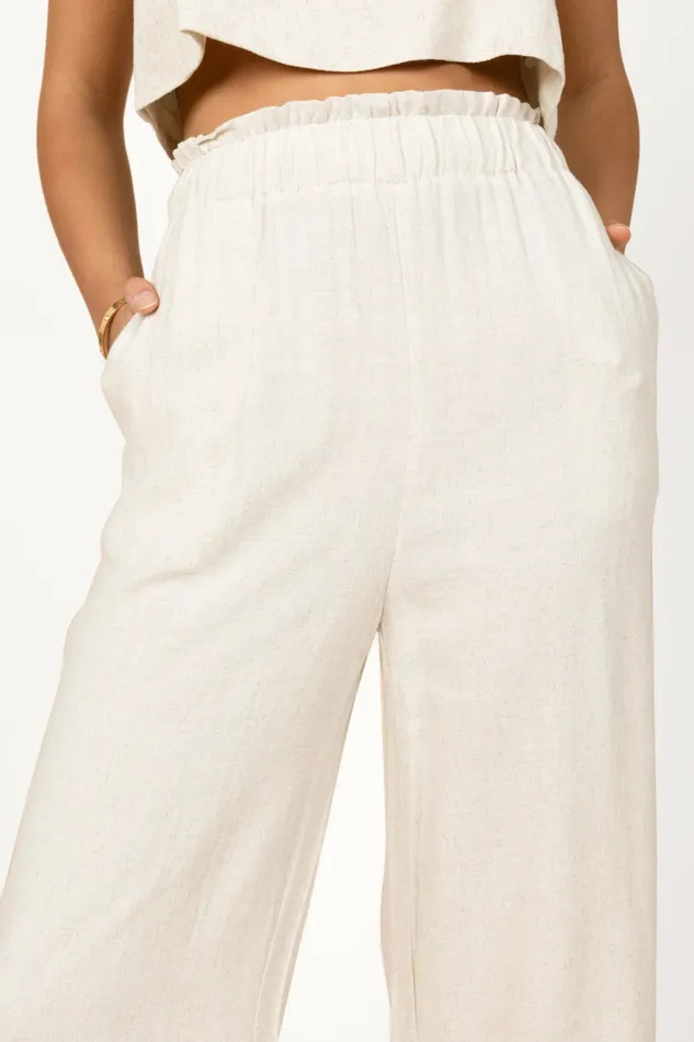 Women Petal and Pup Eleanor High Waisted Pants Beige Pants