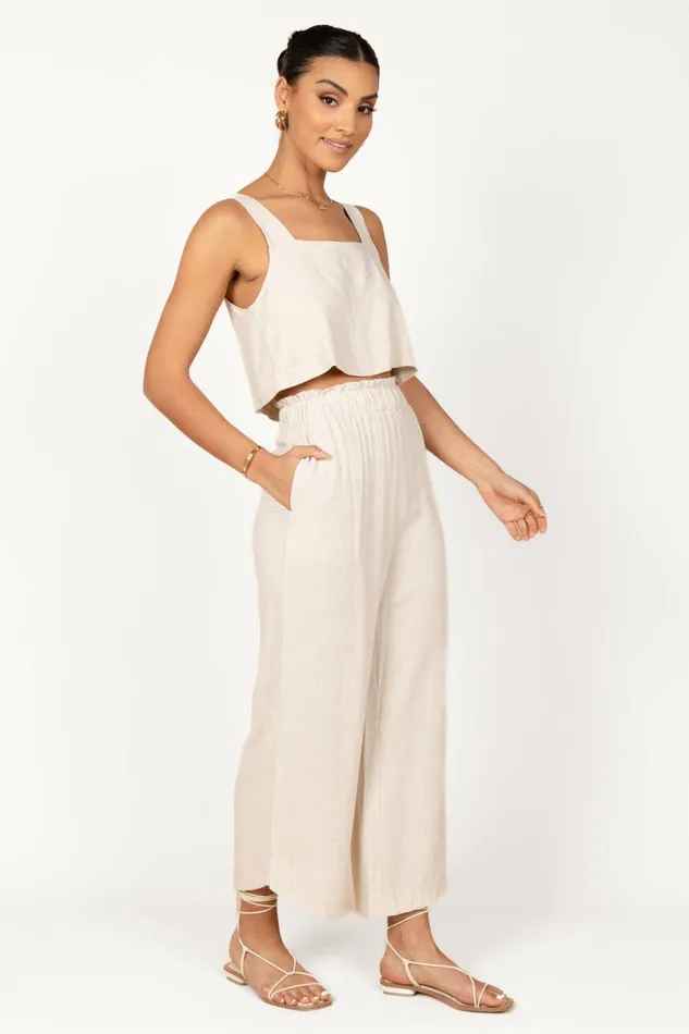Women Petal and Pup Eleanor High Waisted Pants Beige Pants