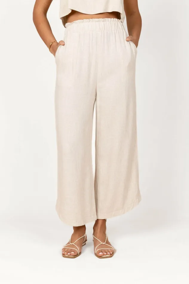 Women Petal and Pup Eleanor High Waisted Pants Beige Pants
