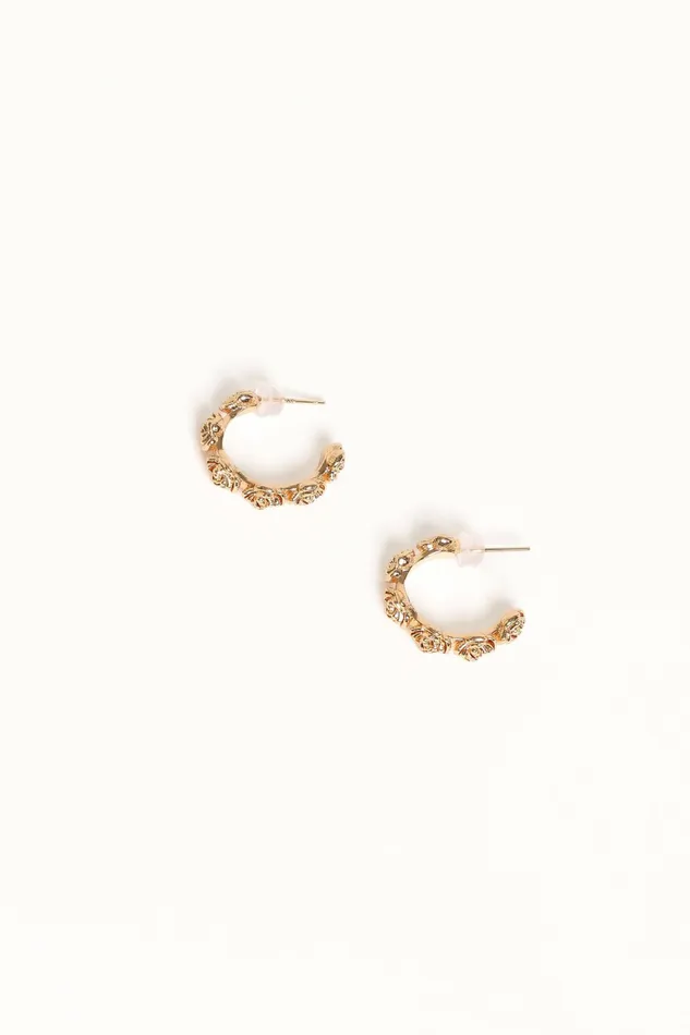 Women Petal and Pup Jennie Flower Earrings Gold Earrings