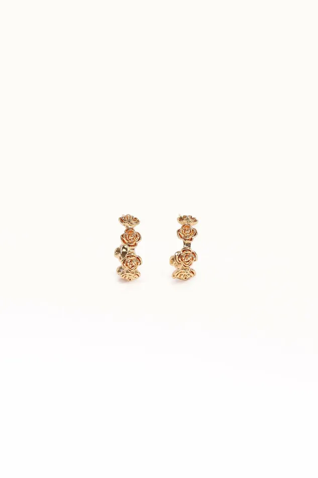 Women Petal and Pup Jennie Flower Earrings Gold Earrings