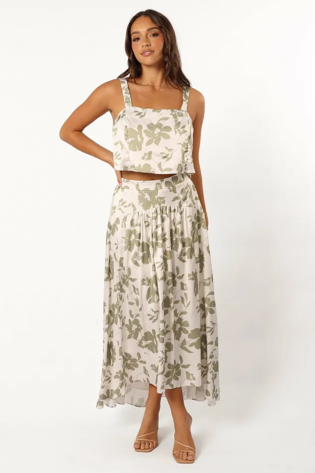 Women Petal and Pup Lulu Set Sage Floral Matching Sets