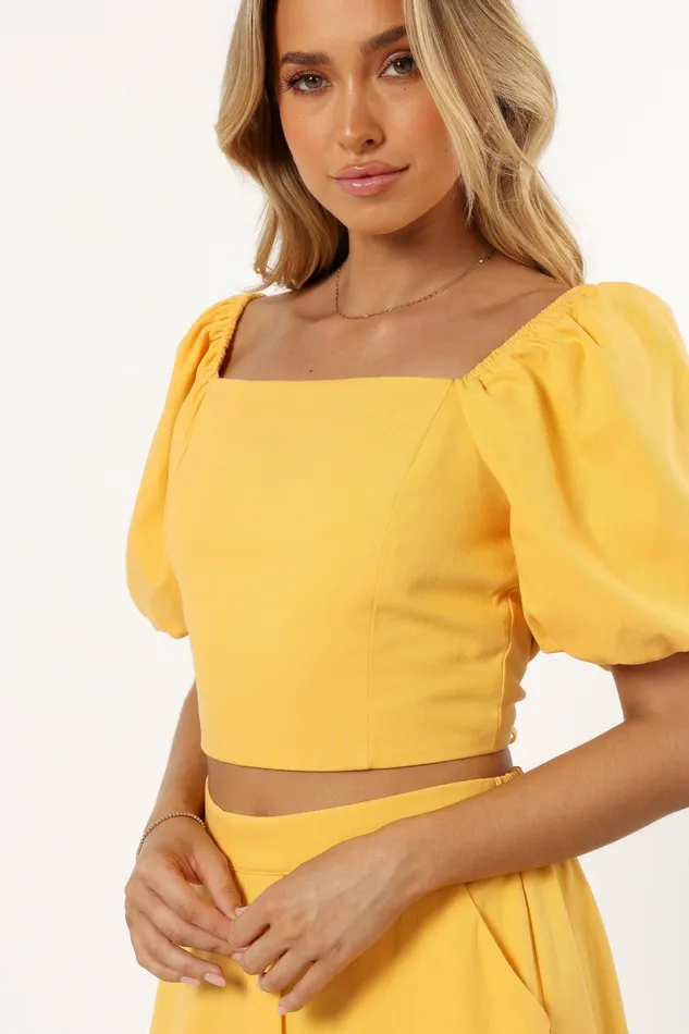 Women Petal and Pup Mave Top Sunflower Matching Sets