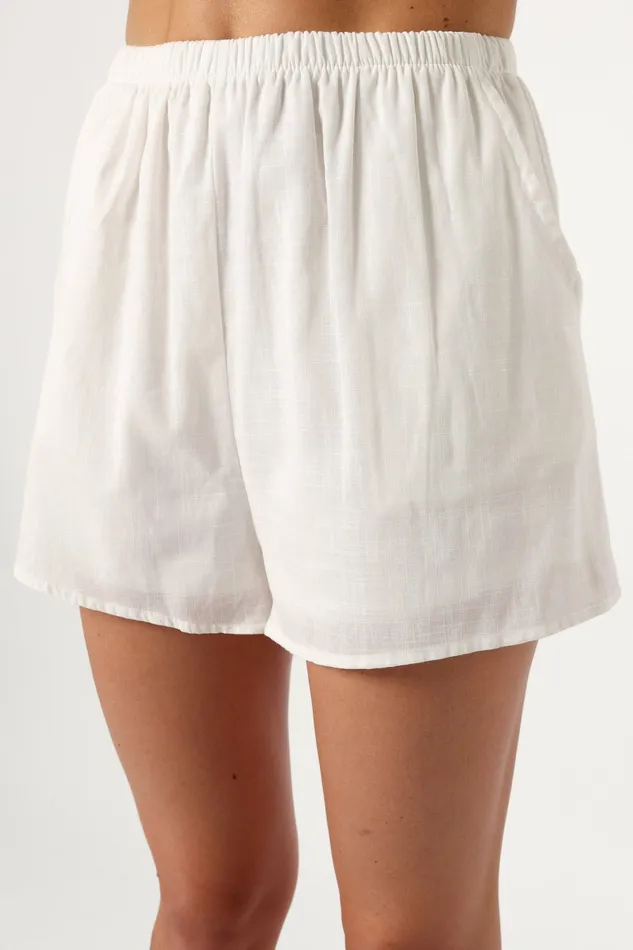 Women Petal and Pup Miller Short Set White Matching Sets