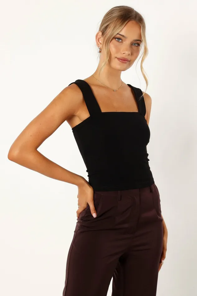 Women Petal and Pup Yelena Top Black Crop Tops