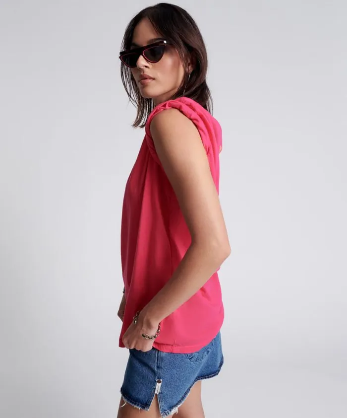 Women PINK GLO ONE TEASPOON ORGANIC LOGO UNISEX TEE One Teaspoon Tees and Tanks Women PINK GLO ONE TEASPOON ORGANIC LOGO UNISEX TEE One Teaspoon Tees and Tanks
