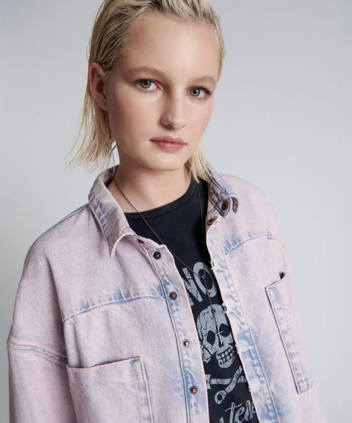 Women PINK HAZE LONG SLEEVE DARIA SHACKET One Teaspoon Denim Tops Women PINK HAZE LONG SLEEVE DARIA SHACKET One Teaspoon Denim Tops