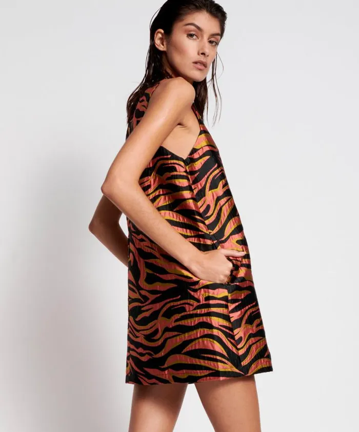 Women PINK ZEBRA SHIFT DRESS One Teaspoon Mini Dresses Women PINK ZEBRA SHIFT DRESS One Teaspoon Mini Dresses