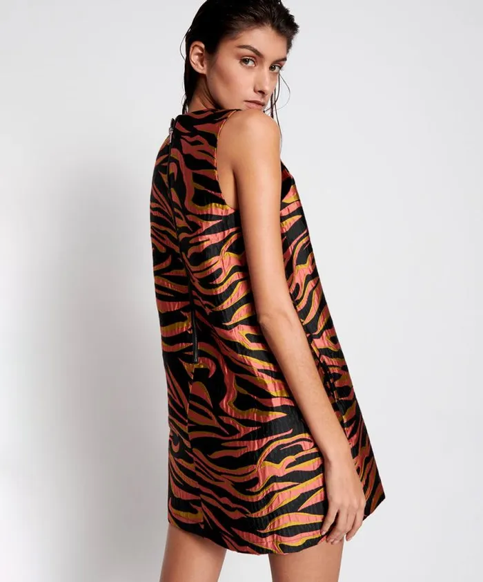 Women PINK ZEBRA SHIFT DRESS One Teaspoon Mini Dresses Women PINK ZEBRA SHIFT DRESS One Teaspoon Mini Dresses