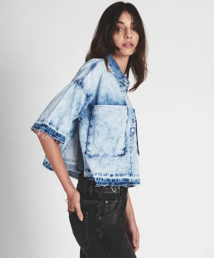 Women PIONEER DENIM SHIRT One Teaspoon Denim Tops Women PIONEER DENIM SHIRT One Teaspoon Denim Tops