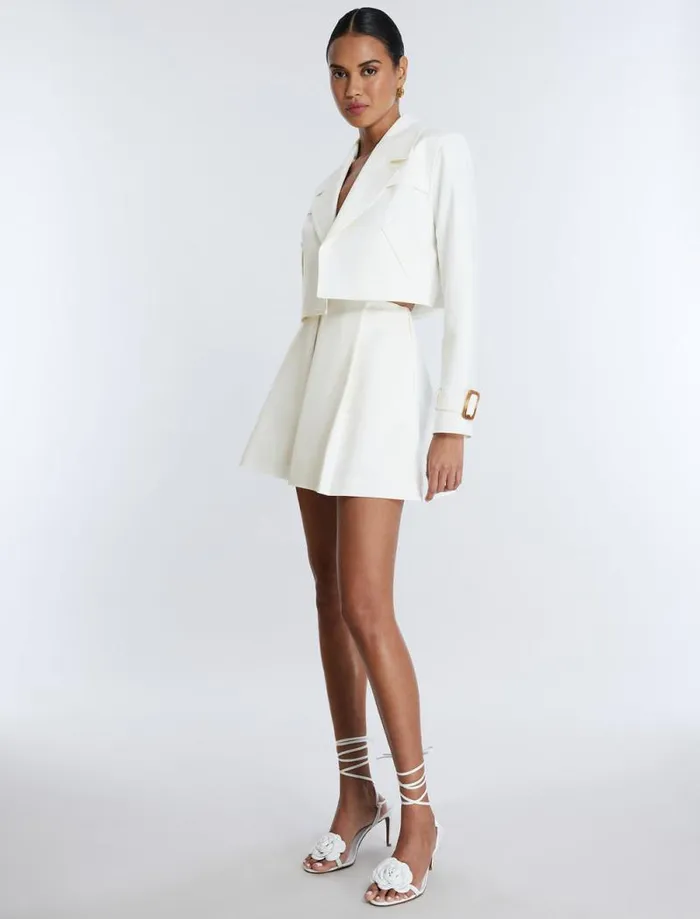 Women Pleated Skort Gardenia BCBG Bottoms Women Pleated Skort Gardenia BCBG Bottoms