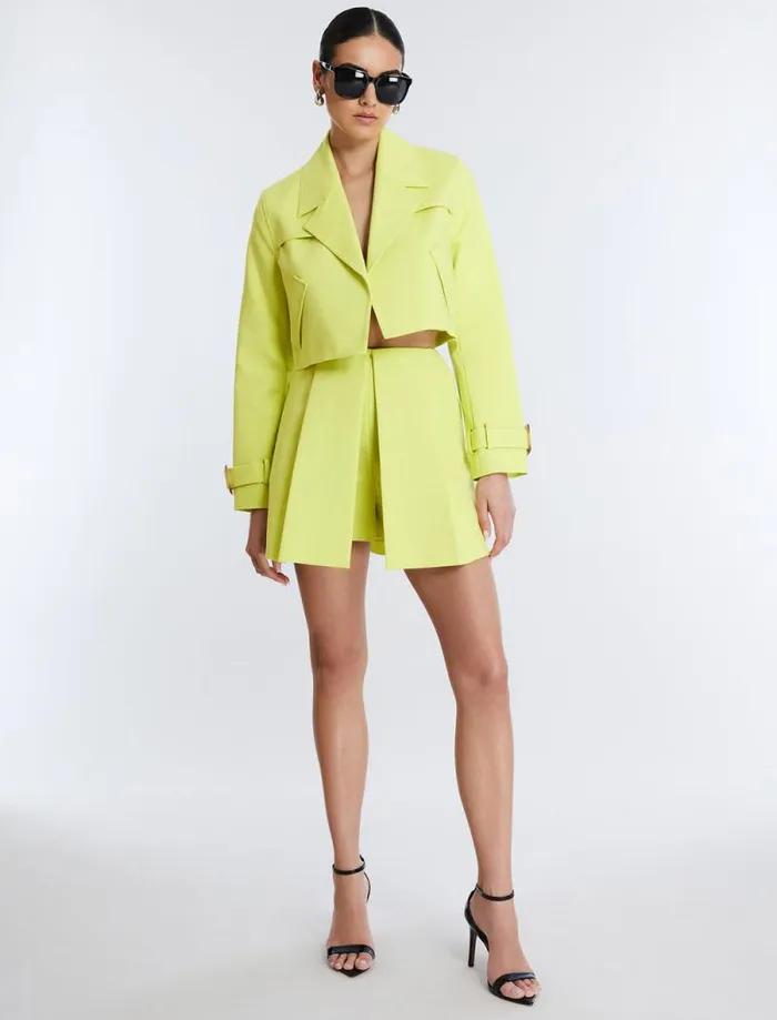 Women Pleated Skort Yellow Plum BCBG Suiting Women Pleated Skort Yellow Plum BCBG Suiting