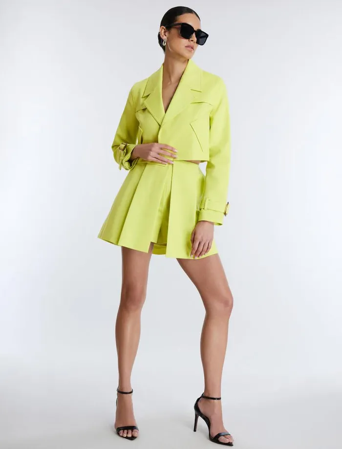 Women Pleated Skort Yellow Plum BCBG Suiting Women Pleated Skort Yellow Plum BCBG Suiting