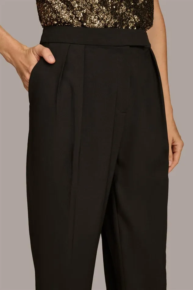 Women PLEATED STRAIGHT LEG PANT Black Donna Karan New York Pants Women PLEATED STRAIGHT LEG PANT Black Donna Karan New York Pants