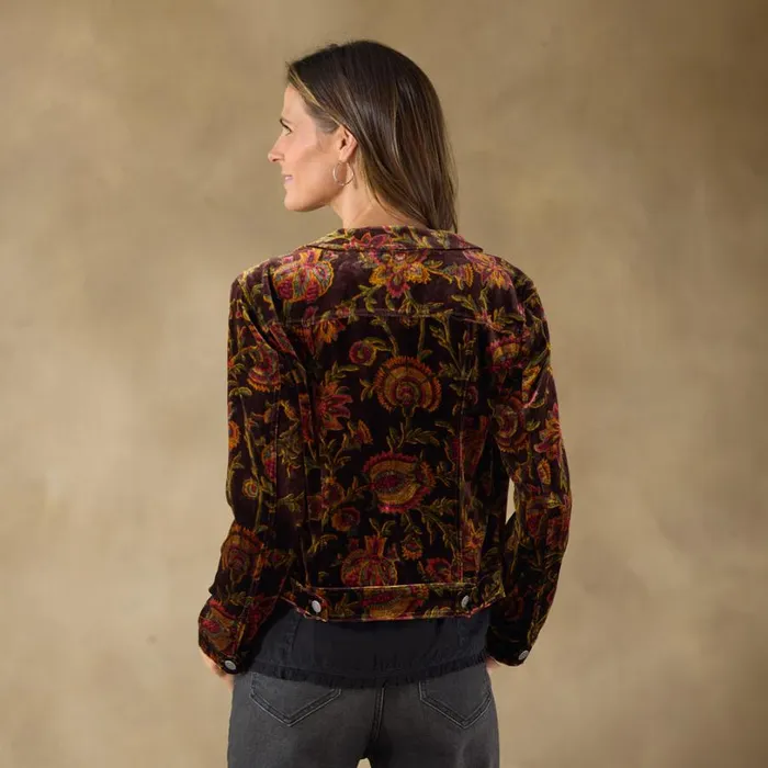 Women Printed Wren Velvet Jacket Petite Floral Sundance Catalog Petite Styles Women Printed Wren Velvet Jacket Petite Floral Sundance Catalog Petite Styles