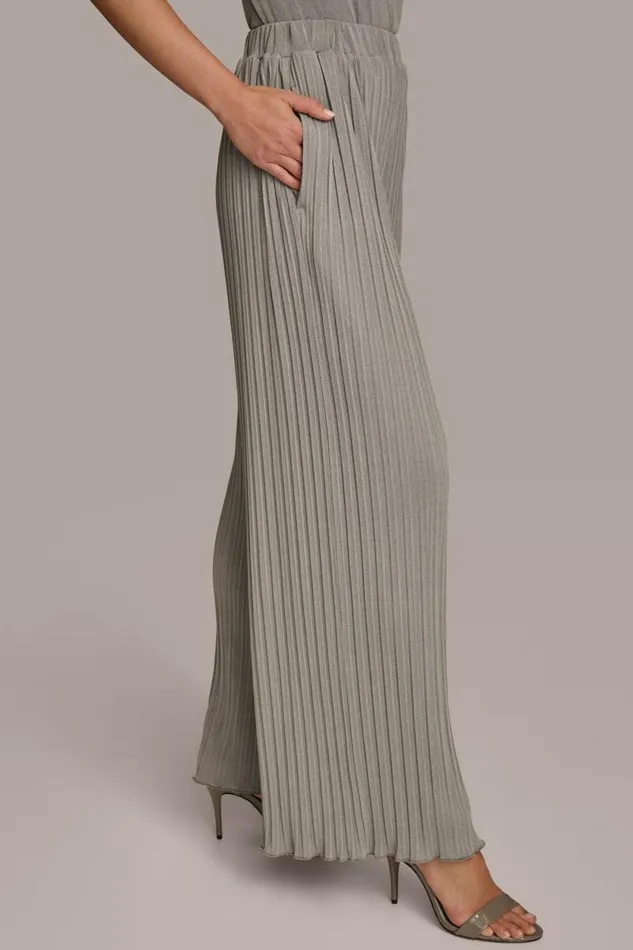 Women PULL ON PLEATED PANT Heather Iron Donna Karan New York Pants Women PULL ON PLEATED PANT Heather Iron Donna Karan New York Pants