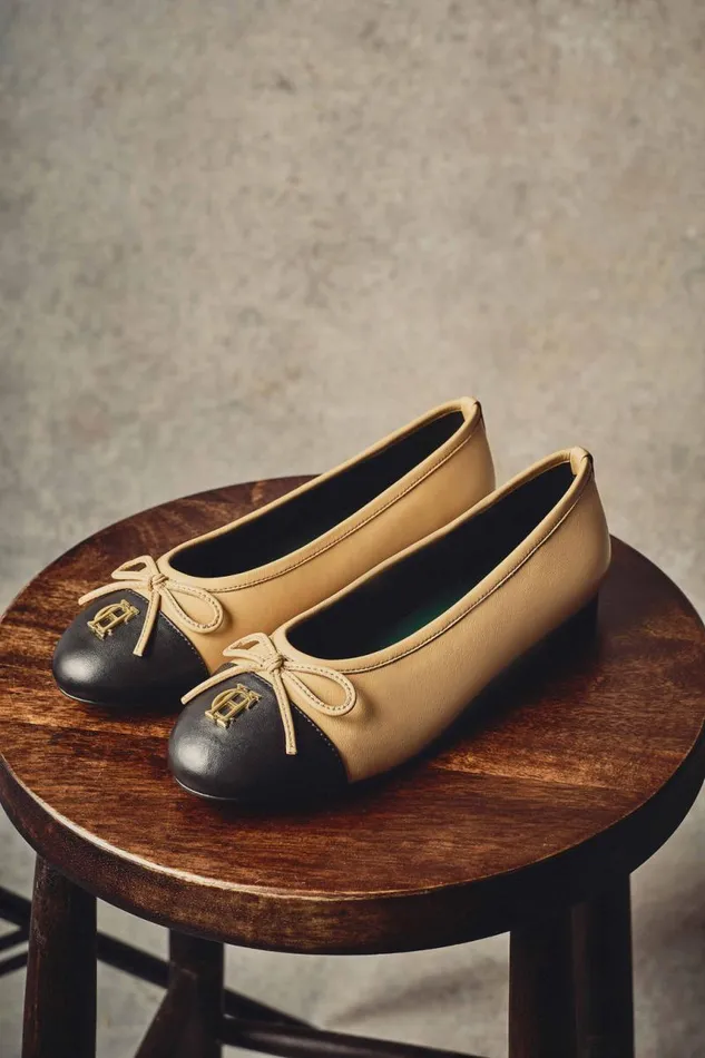 Women Pumps Holland Cooper Ballet Shoe Nude Black