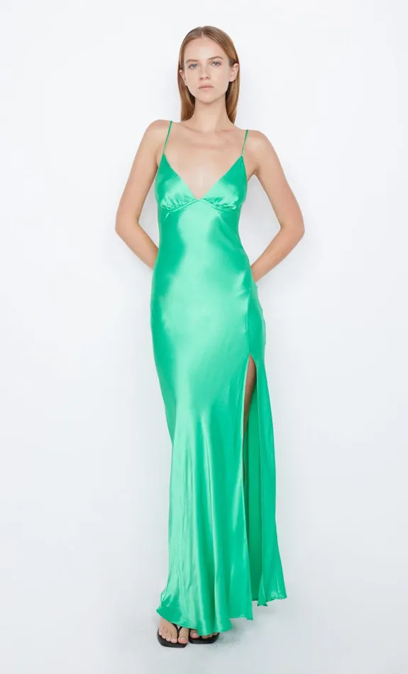 Women REN SPLIT MAXI DRESS 8211 EMERALD Bec Bridge Prom Dresses