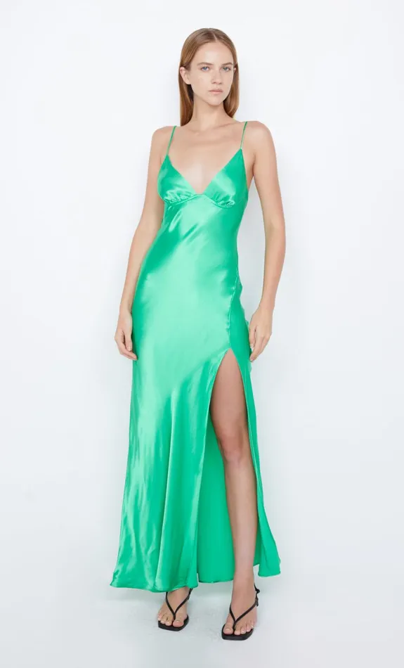 Women REN SPLIT MAXI DRESS 8211 EMERALD Bec Bridge Prom Dresses