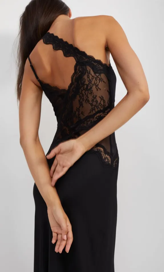 Women RIA ASYM MAXI DRESS 8211 BLACK Bec Bridge Wedding Guest