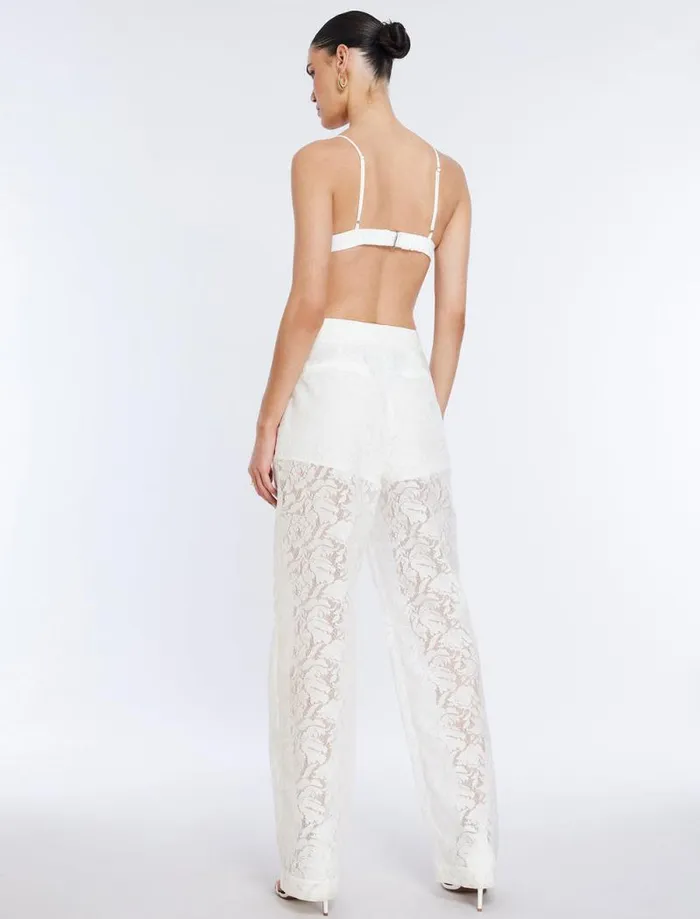 Women Rialla Lace Pant Gardenia BCBG Bottoms Women Rialla Lace Pant Gardenia BCBG Bottoms