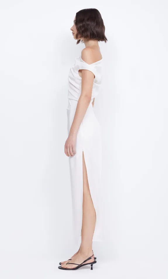 Women ROCHELLE ASYM MIDI DRESS 8211 CREAM Bec Bridge Prom Dresses