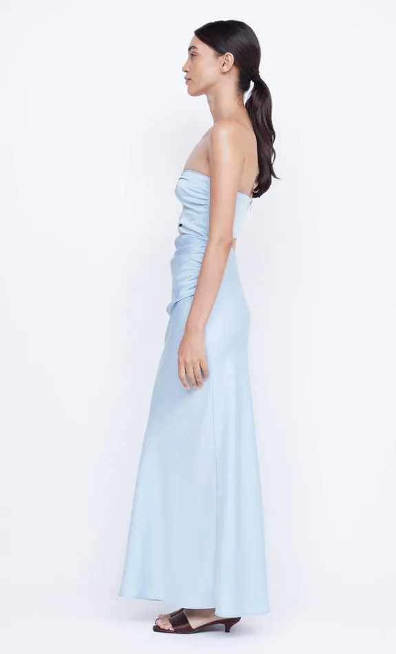 Women ROCHELLE TWIST STRAPLESS DRESS 8211 DOLPHIN BLUE Bec Bridge Maxi Dresses