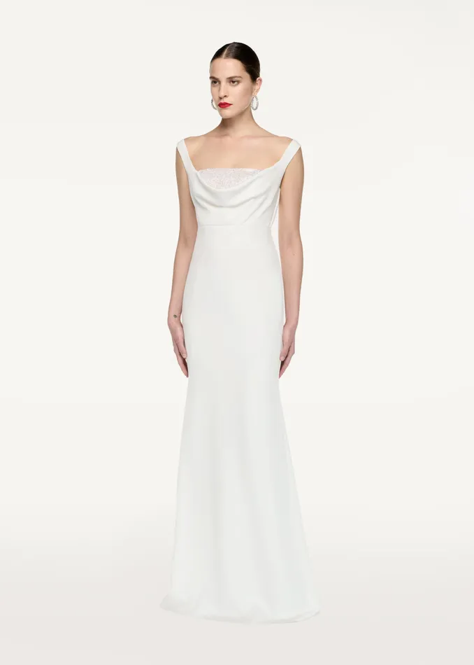 Women Roland Mouret Clothing Off Shoulder Cady Diamante Gown