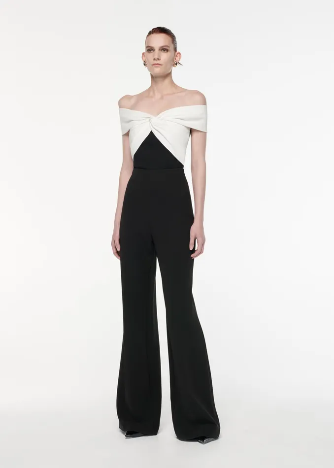 Women Roland Mouret Clothing Off The Shoulder Light Cady Top