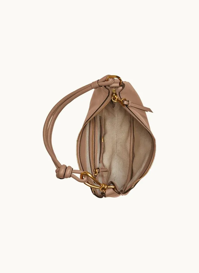 Women ROSLYN SMALL HOBO Fawn Donna Karan New York Crossbodies And Satchels Women ROSLYN SMALL HOBO Fawn Donna Karan New York Crossbodies And Satchels