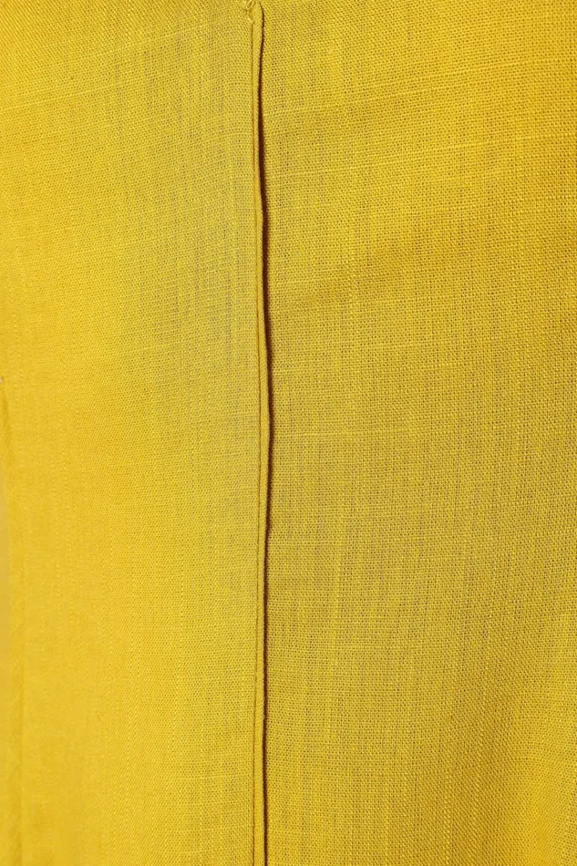 Women Rubes Mini Dress Mustard Linen Dresses Petal and Pup