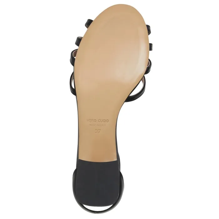 Women Sandals and Slides Bruno Magli FELICITY Strapped Sandal Low Heel BLACK