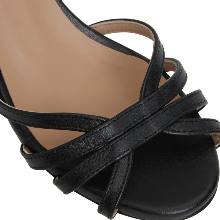 Women Sandals and Slides Bruno Magli FELICITY Strapped Sandal Low Heel BLACK