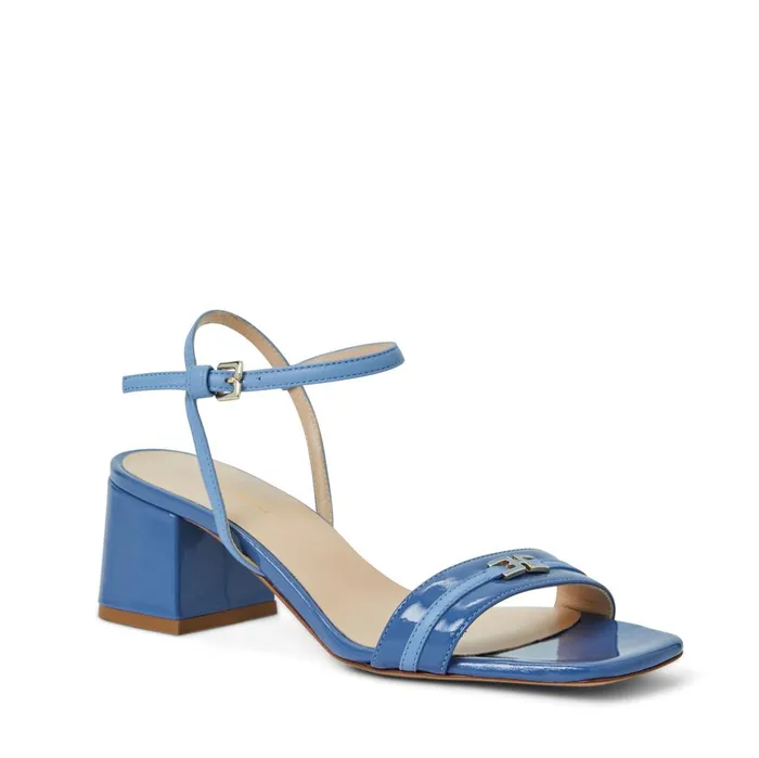 Women Sandals and Slides Bruno Magli PHOEBE Sandal BLUE PATENT