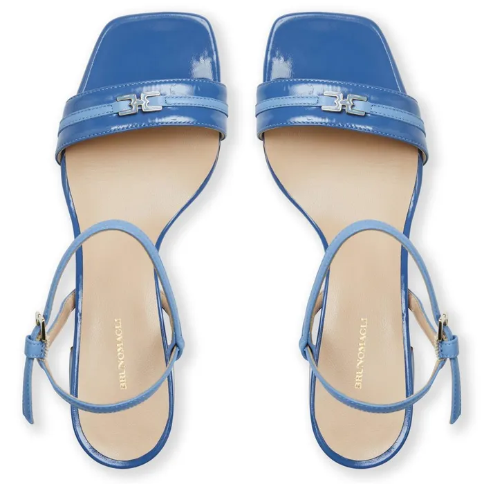 Women Sandals and Slides Bruno Magli PHOEBE Sandal BLUE PATENT