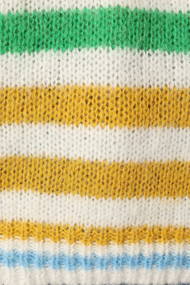 Women Sasha Multi Stripe Crewneck Knit Sweater Multi Sweaters Petal and Pup