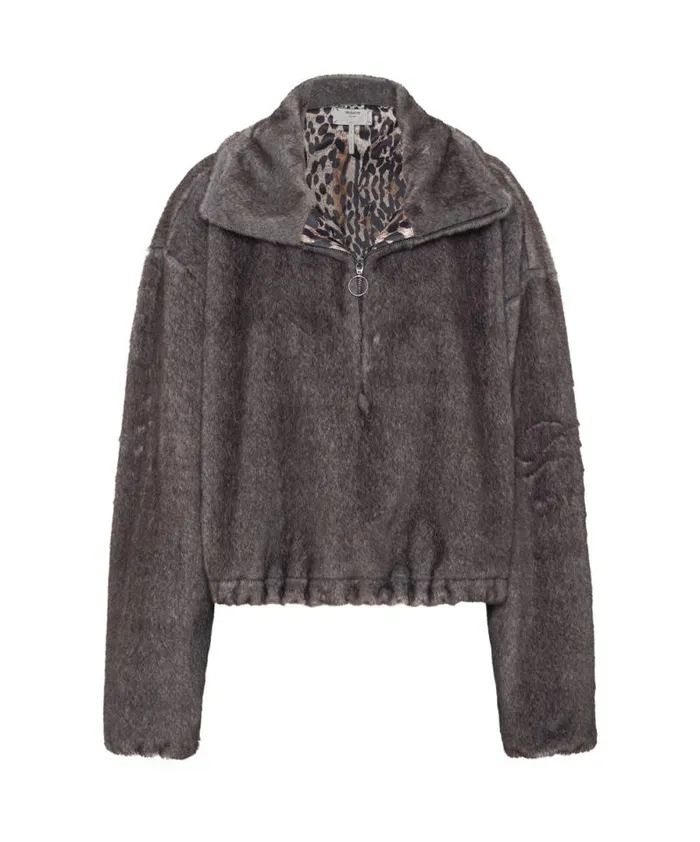 Women SAUVAGE FAUX FUR CROPPED PULLOVER JACKET One Teaspoon Jackets Women SAUVAGE FAUX FUR CROPPED PULLOVER JACKET One Teaspoon Jackets