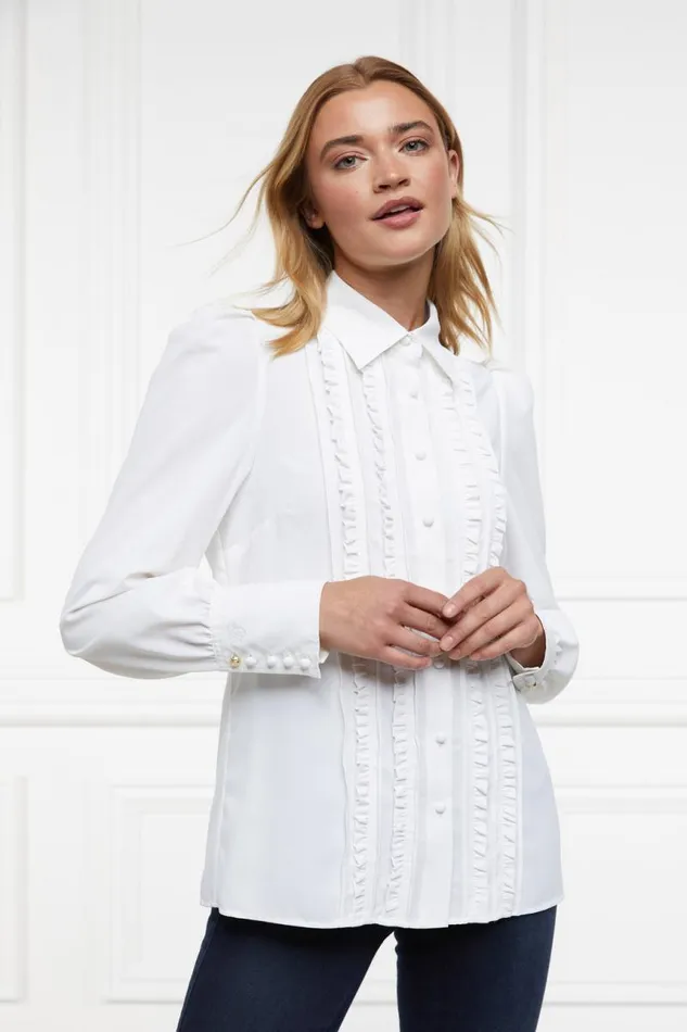 Women Shirts and Blouses Holland Cooper Clarissa Shirt White Women Shirts and Blouses Holland Cooper Clarissa Shirt White