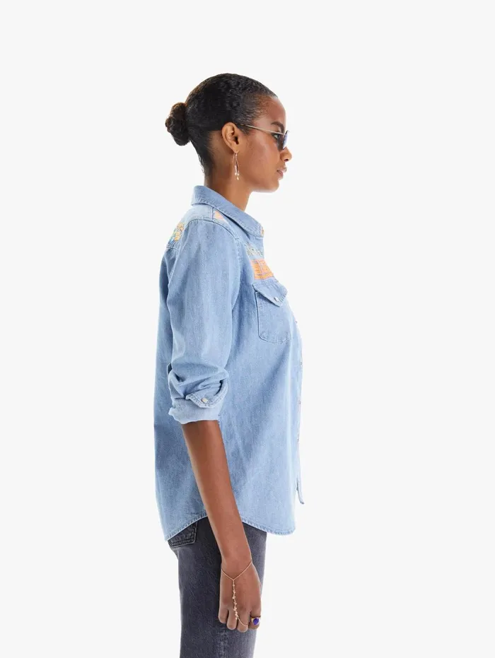 Women Shirts Mother Denim All My Exes Lightpastel Blue