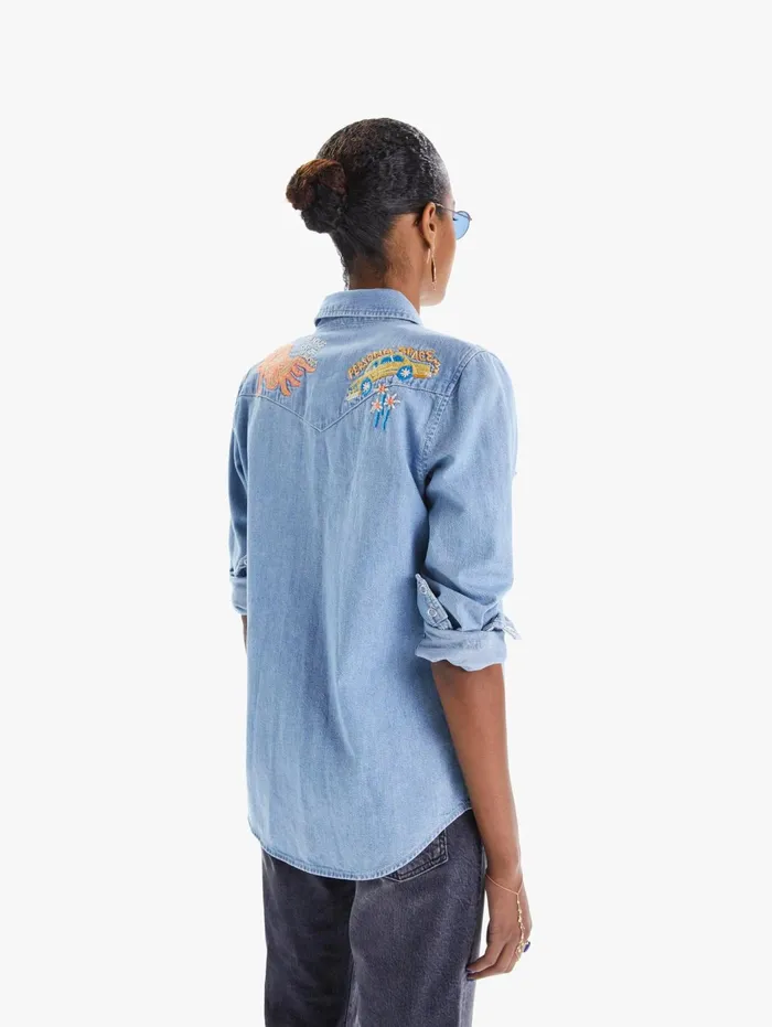 Women Shirts Mother Denim All My Exes Lightpastel Blue